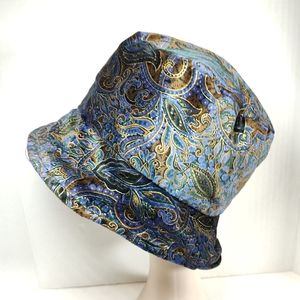💠 vintage velour velvet paisley bucket hat 60s y2k boho hippie